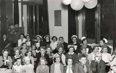 Children's party in boardroom of Royal Hospital, West Street