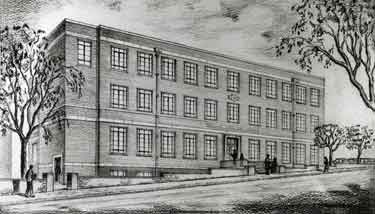 Artists' impression of building, Charles Clifford Dental Hospital, Wellesley Road, c.1960
