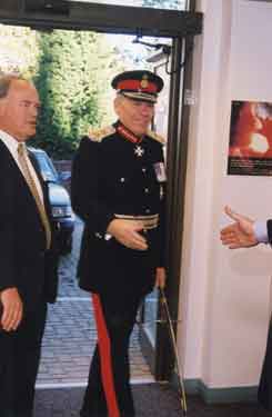 Opening of The Jessop Wing of the Royal Hallamshire Hospital, Tree Root Walk by the Lord Lieutenant of South Yorkshire, Richard Alfred Lumley, 12th Earl of Scarbrough