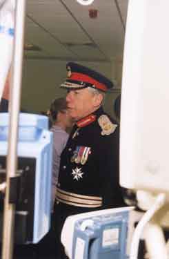 Opening of The Jessop Wing of the Royal Hallamshire Hospital, Tree Root Walk by the Lord Lieutenant of South Yorkshire, Richard Alfred Lumley, 12th Earl of Scarbrough