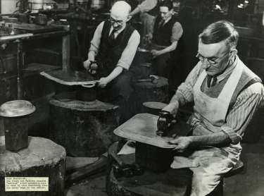 Flat hammering at Walker and Hall Ltd., Electro Works, junction of Howard Street and Eyre Street