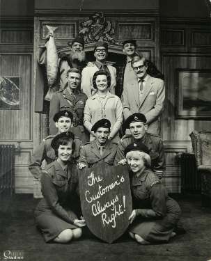 Cast of 'The Amorous Prawn' directed by Colin George at The Playhouse, Townhead Street