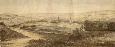 Drawing of Sheffield from Crookes by W. Cowen,