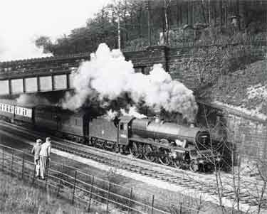 Steam locomotive at Totley
