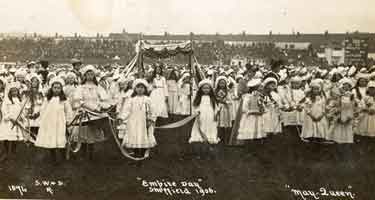 May Queen procession, Empire Day Pageant at Bramall Lane Football and Cricket ground