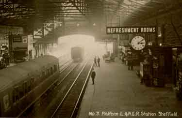 Platform No.3, London and North Eastern Railway, possibly Midland Railway Station