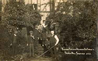 Trimming the shrubs, Shirle Hill, Sharrow, St Vincent's Home for Belgian refugees
