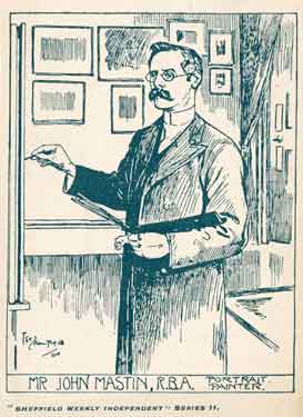 Mr John Mastin RBA (1865-1932), portrait painter, by T. S. E. Crowther