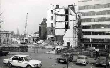 Demolition of the Grand Hotel, Balm Green and (right) the Nationwide Building Society