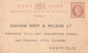 Askham Brothers and Wilson Ltd., steel manufacturers, Yorkshire Steel and Engineering Works, Crucible Steel Foundry, No. 78 Napier Street