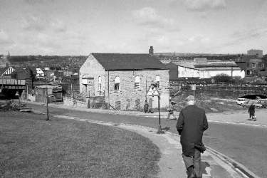 Gleadless Road (formerly Sheaf Street) looking towards (centre) No. 21 Sheffield Heeley Primitive Methodist Chapel