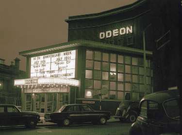Odeon Cinema (latterly Top Rank Club and Mecca Bingo Club) at the junction of Flat Street and pictured, Norfolk Street (latterly Esperanto Place)
