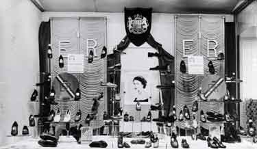 Window display, Brightside and Carbrook Co-operative Society store celebrating the Coronation of Queen Elizabeth II