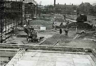Construction of Herries Road bus depot, junction of Penistone Road North and Herries Road South