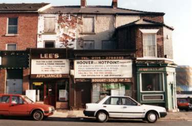 Lee's Appliances (Nos 20 - 22 ) and East House public house (No. 18) Spital Hill