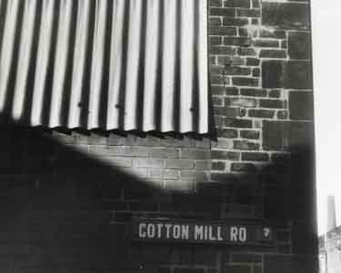 Cotton Mill Row street sign, Netherthorpe