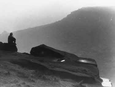 Jack Jenkins, retired gardener, overlooking the Peak District