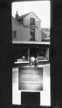 View from door of Upperthorpe Library, Upperthorpe Road looking out onto Addy Street