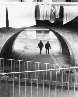 Washing day, Edward Street Flats