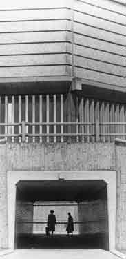 Subway under Ecclesall Road showing (back) the electricity sub station, Moore Street