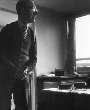 Ted Butler in his Broomhall flat