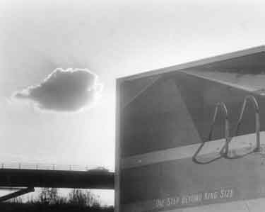 Advertising hoarding close to the Tinsley Viaduct