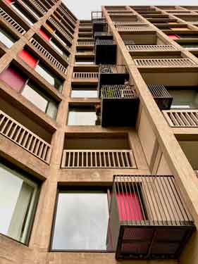 Sheffield Photographic Society Collection: Red doors at Park Hill Flats