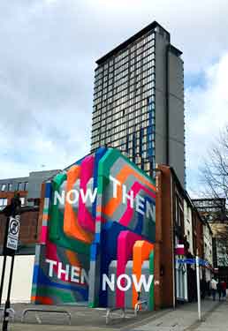 Sheffield Photographic Society Collection: Howard Street Art, 'Now Then' mural by Rob Lee