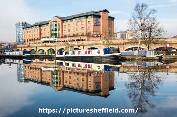 Sheffield Photographic Society Collection: Victoria Quays with the Hilton Hotel behind