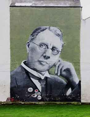 Sheffield Photographic Society Collection: Harry Brearley mural by Rocket01, Howard Street