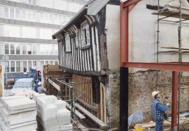 Renovation work, Old Queens Head public house (formerly Hall in the Ponds), No. 40 Pond Hill