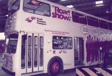 South Yorkshire Transport's travelling promotion and and information bus at Doncaster Bus Station