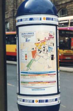South Yorkshire Transport Executive (SYPTE). Bus stop poster, Waingate