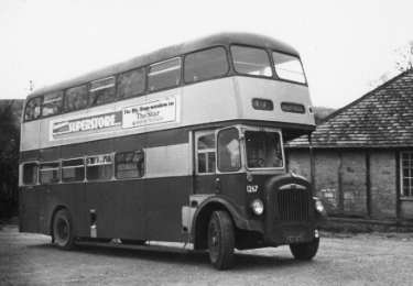 Unidentified bus No. 1267, possibly Rotherham Corporation Transport