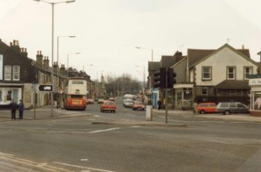 Middlewood Road at the junction of (left) Catch Bar Lane