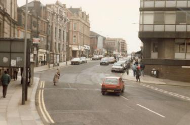 West Street looking towards the junction with (left and right) Holly Street