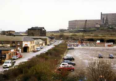 Car park on Maltravers Street showing (top left) Sheaf Works
