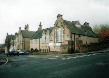 Heeley Bank Infants School, Heeley Bank Road and junction with (foreground) Myrtle Road