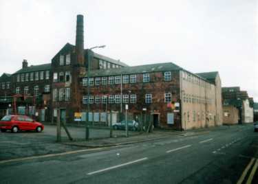 Headford Street looking towards (left) Egerton Lane showing (centre) former Sykes Works