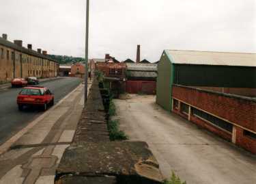 Alma Street showing (left) the former offices of Ibbotson Brothers and Co. Ltd., merchants and manufacturers, Globe Steel Works