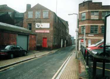 Crompton Battery Service, Eyre Lane at the junction with (left) Brown Lane 