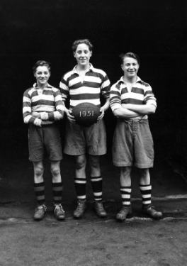 Players from the football team, Whitby Road Secondary School, season 1951- 52