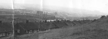View from Wincobank Hill of Lower Don Valley showing (centre) British Steel Corporation, River Don Works