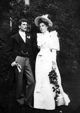 Unidentified bride and groom (possibly connected to Hadfields Ltd)