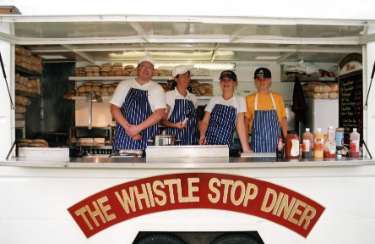 The Whistle Stop Diner, takeaway food wagon, Lakeside [Music] Festival, Don Valley Grass Bowl