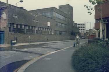 Demolition of former premises of Richards Bros. and Sons Ltd., cutlery manufacturers, off Bishop Street, c.1984