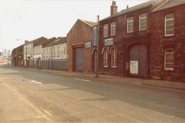 Mowbray Street showing (left) No. 49 Sheffield Shopfitters Ltd., Bruce Works