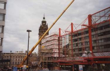 Construction work on Town Hall Chambers, Barkers Pool
