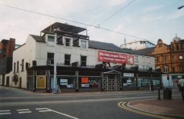 Demolition sale at John Sinclair Ltd., glass and china dealers, Nos. 262 - 266 Glossop Road at junction with (left) Regent Terrace