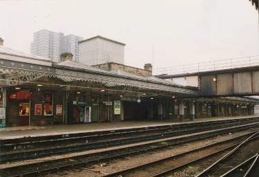 Platform at Sheffield Midland railway station